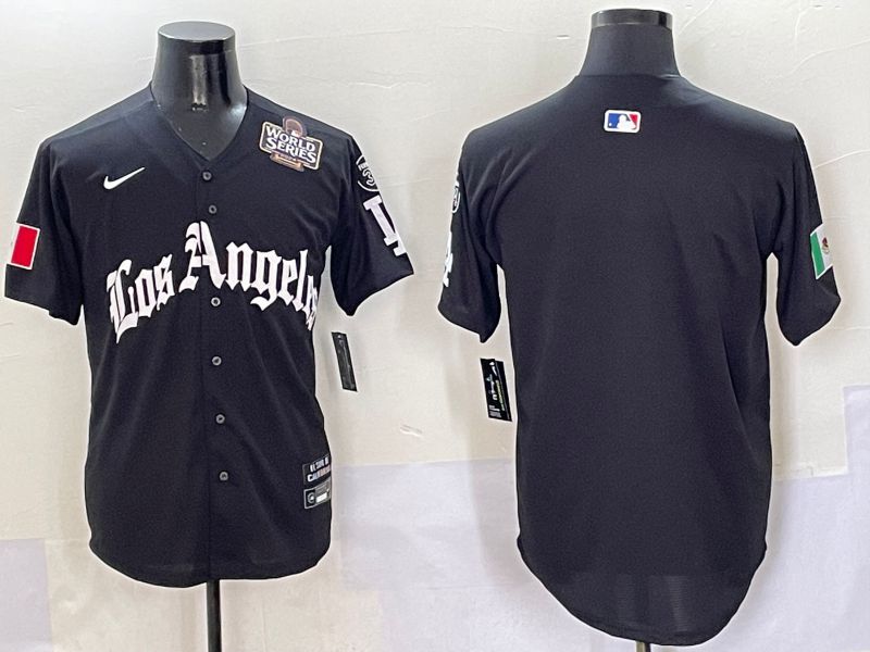 Men Los Angeles Dodgers Blank Black Five generations Joint Name 2025 Nike MLB Jersey style 3->los angeles dodgers->MLB Jersey